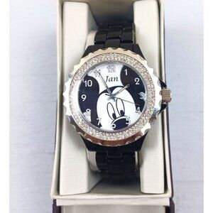 Mickey Mouse Quartz Watch Disney Rhinestone Bezel New in Box Japan Movement